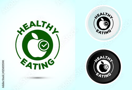 Healthy eating icon design illustration. Healthy food sign symbol