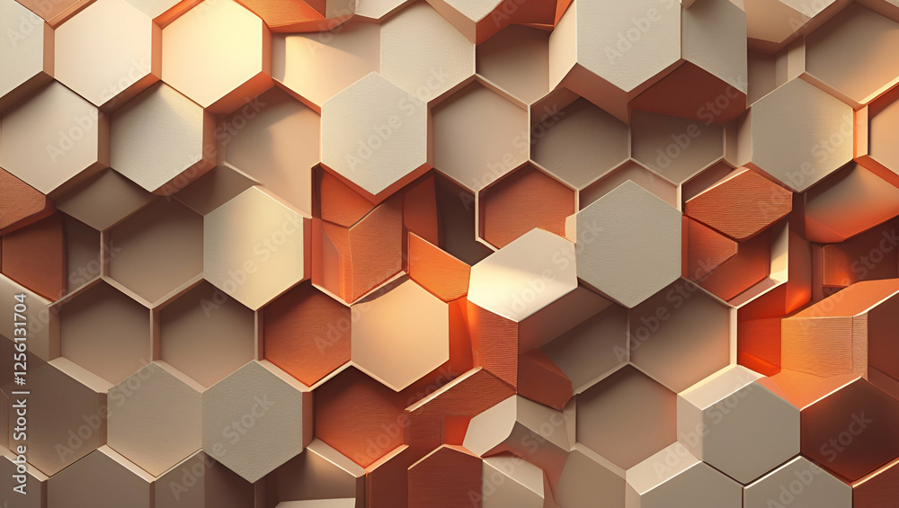 An abstract hexagon pattern background with intricate geometric shapes An abstract hexagon pattern background with intricate geometric shapes