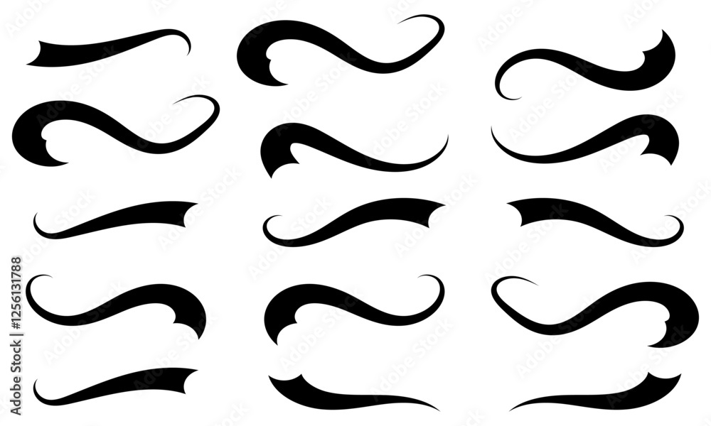 Swoosh line vector, underline swish, Swoosh and swash typography tails shape. Underline retro swoop wave line for athletic t-shirt. set isolated on white background. eps10 66 Swoosh line vector, underline swish, Swoosh and swash typography tails shape. Underline retro swoop wave line for athletic t-shirt. set isolated on white background. eps10 66