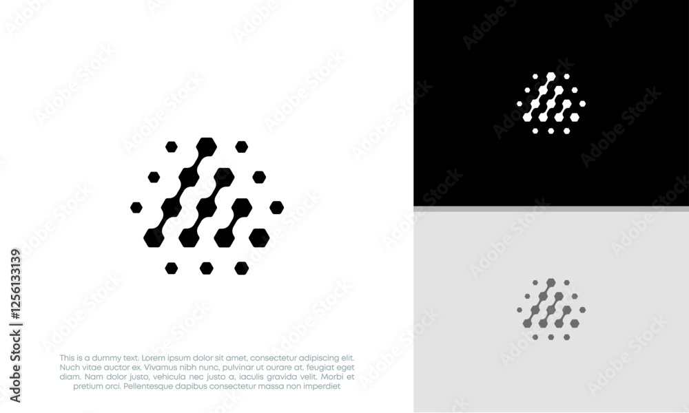 Abstract artificial intelligence logo. Innovative high tech logo template. Smart computer. machine learning. Cognitive logo. Technology Logo. Abstract artificial intelligence logo. Innovative high tech logo template. Smart computer. machine learning. Cognitive logo. Technology Logo.