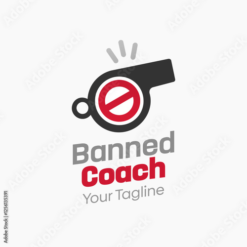 Banned Coach Logo Design Template. Good for Business, Agency, Community and Organization