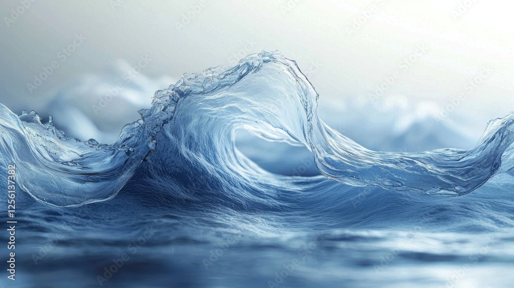 A close-up of a wave capturing the beauty and movement of water. A close-up of a wave capturing the beauty and movement of water.