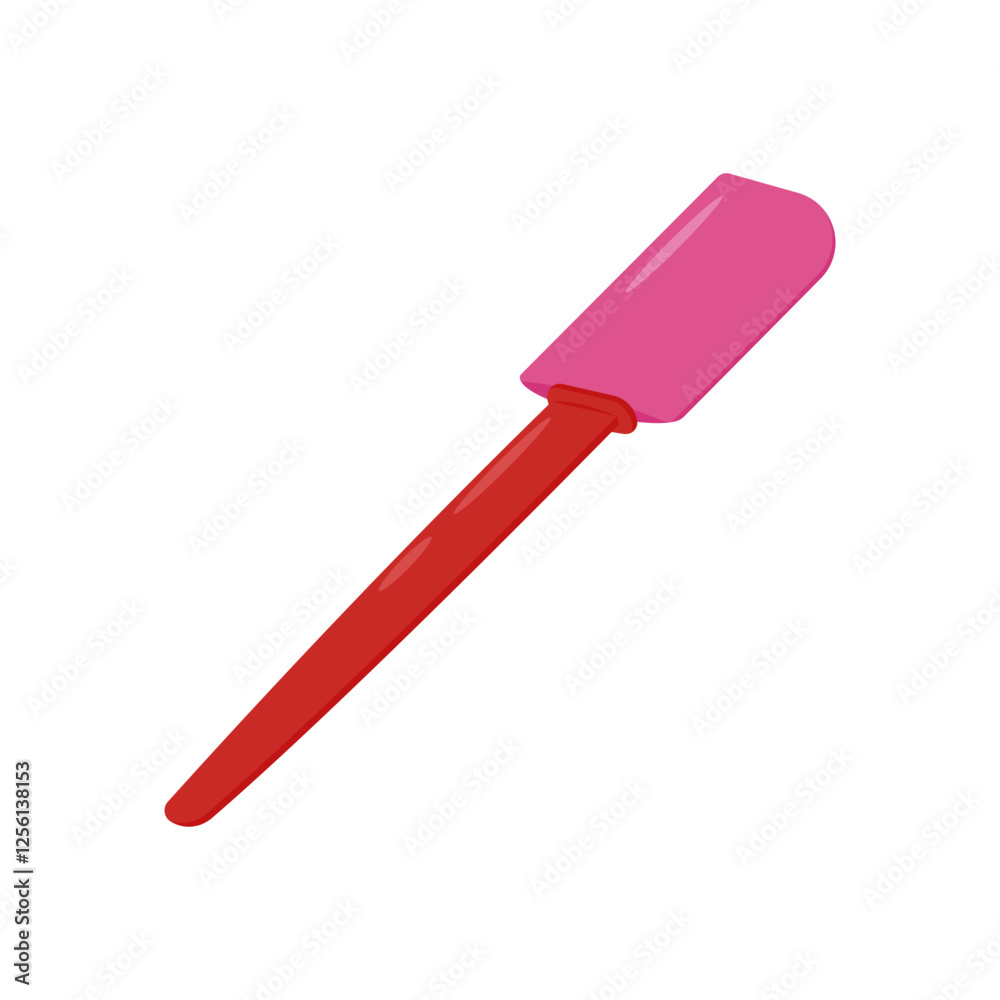 Rubber Spatula, Kitchen Vector Illustration Isolated Rubber Spatula, Kitchen Vector Illustration Isolated