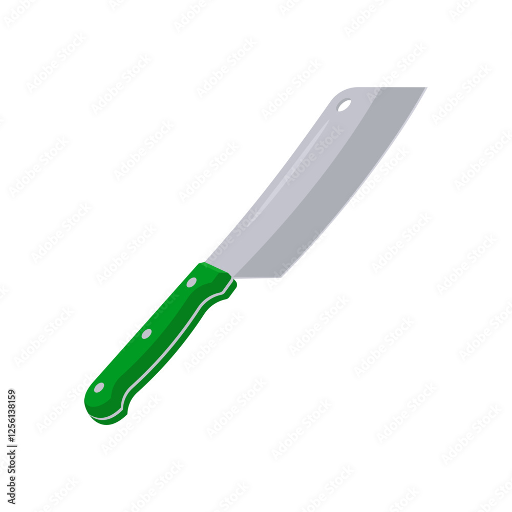 Meat Cleaver, Kitchen Vector Illustration Isolated Meat Cleaver, Kitchen Vector Illustration Isolated