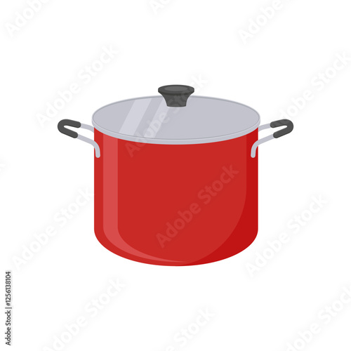 Cooking Pot, Kitchen Vector Illustration Isolated