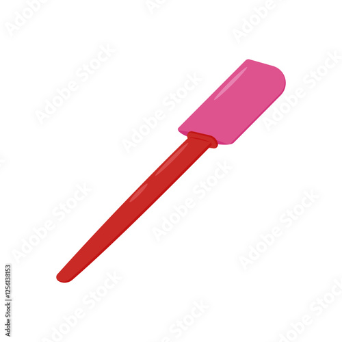 Rubber Spatula, Kitchen Vector Illustration Isolated