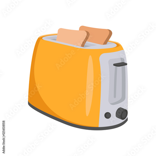 Toaster, Kitchen Vector Illustration Isolated