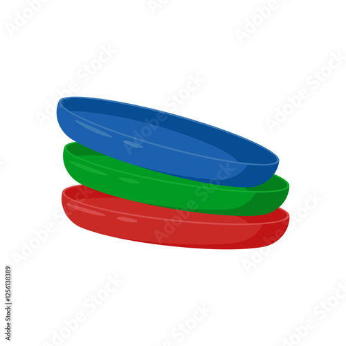 Plate, Kitchen Vector Illustration Isolated