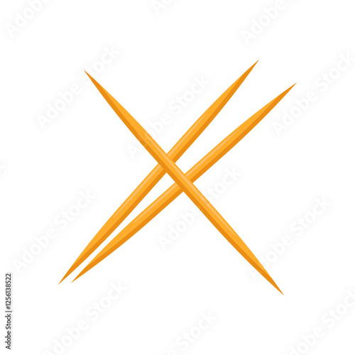 Toothpick, Kitchen Vector Illustration Isolated