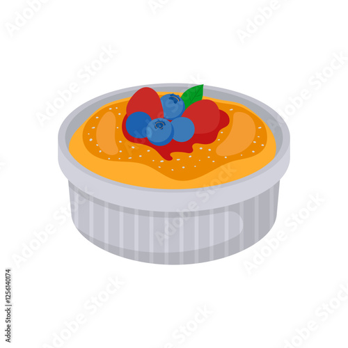 Souffle, Sweets Vector Illustration Isolated