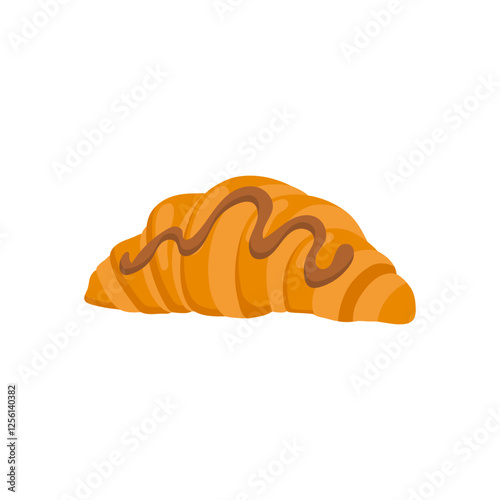 Croissant, Sweets Vector Illustration Isolated