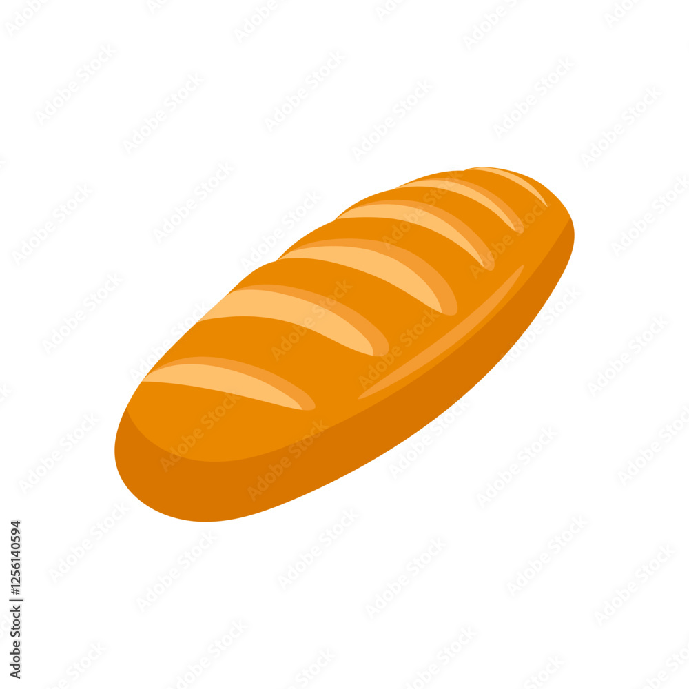 Loaf Bread, Sweets Vector Illustration Isolated Loaf Bread, Sweets Vector Illustration Isolated