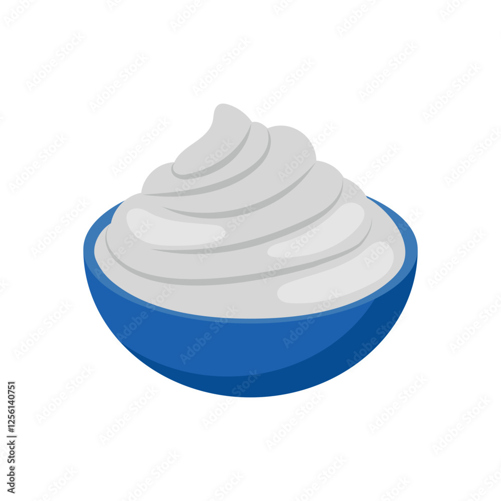 Vanilla Ice Cream, Sweets Vector Illustration Isolated Vanilla Ice Cream, Sweets Vector Illustration Isolated