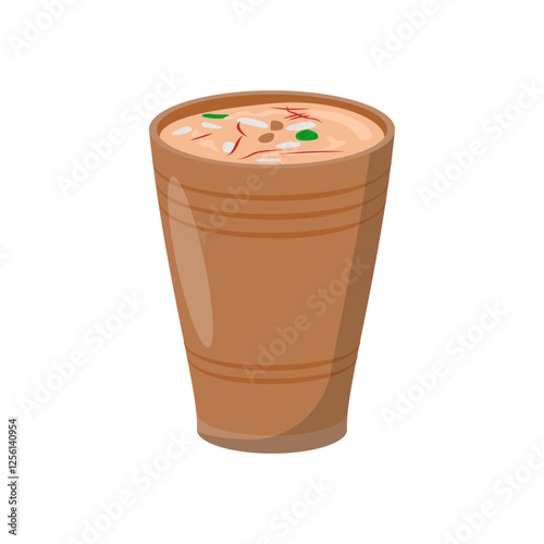 Lassi, Sweets Vector Illustration Isolated