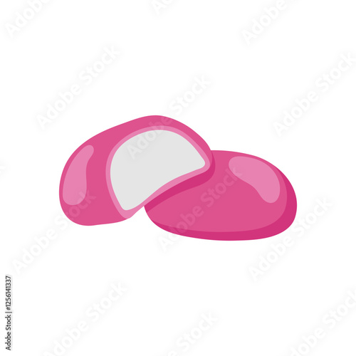 Mochi, Sweets Vector Illustration Isolated