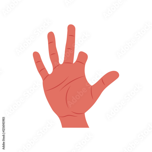 Finger Amputation, Disability Vector Illustration Isolated