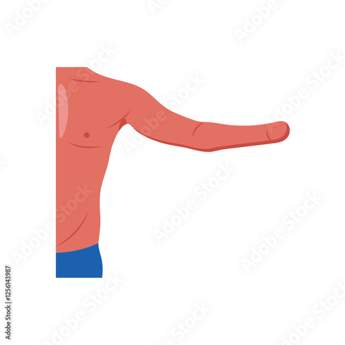 Hand Amputated, Disability Vector Illustration Isolated