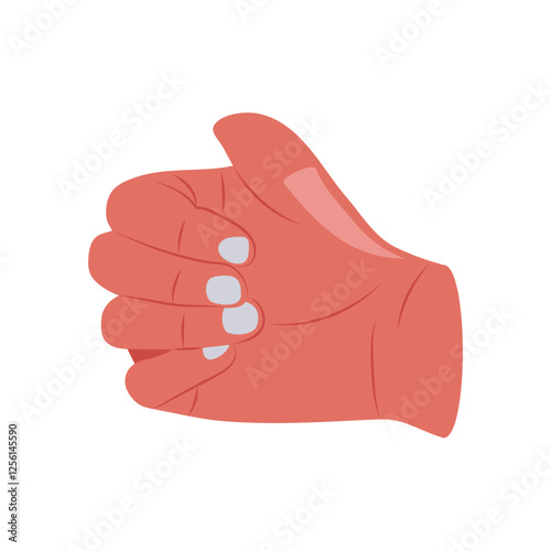 Thumb Amputated, Disability Vector Illustration Isolated