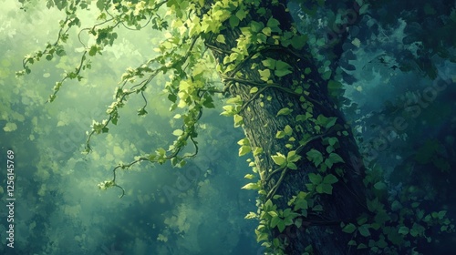 Enchanted Forest: A Mystical Tree Trunk Embrace
