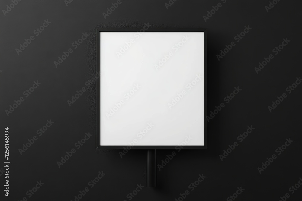Minimalist Blank Billboard Frame on Dark Background for Advertisement Minimalist Blank Billboard Frame on Dark Background for Advertisement