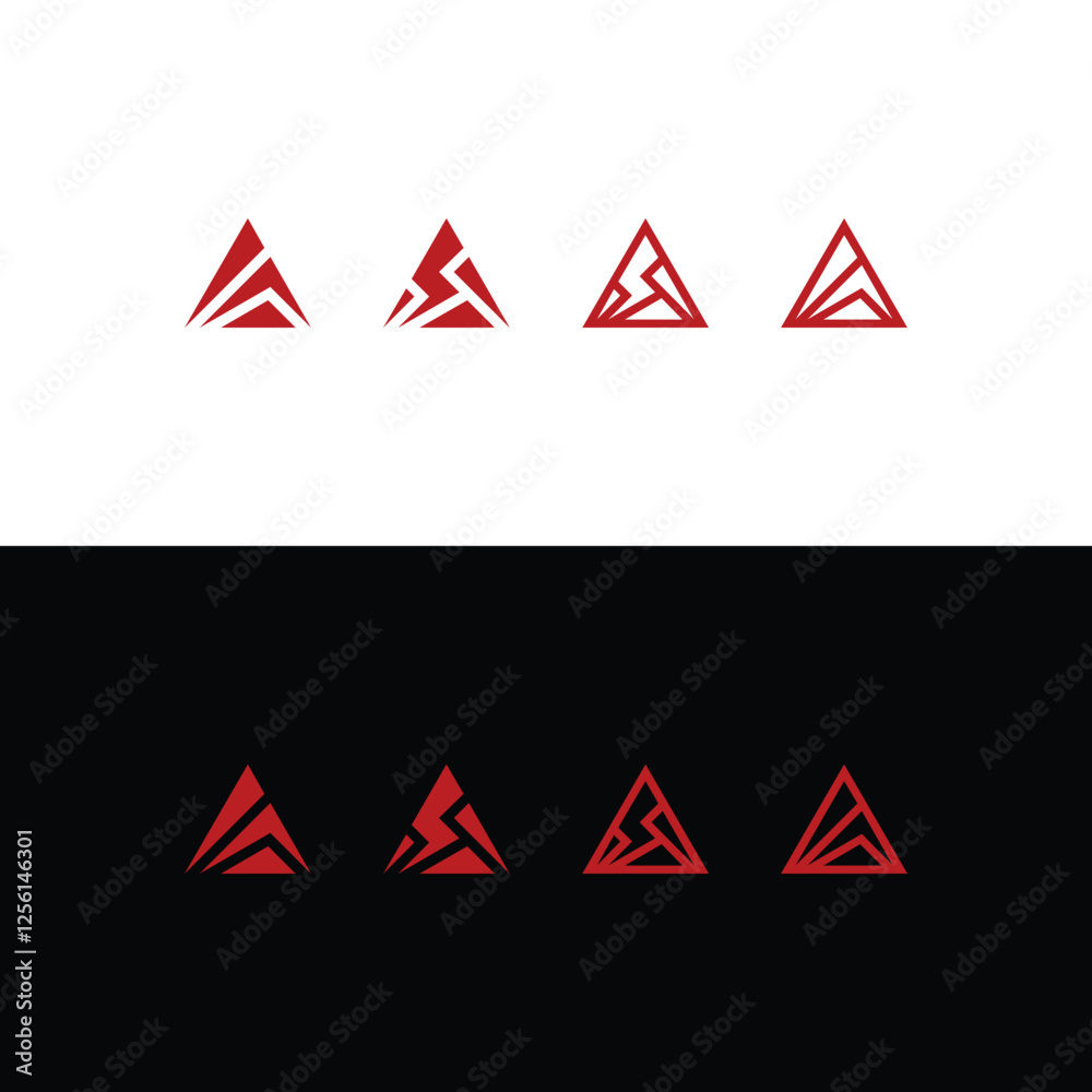 monogram triangle letter a geometric logo design monogram triangle letter a geometric logo design