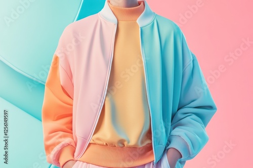 Pastel Sportswear Reflecting Modern Aesthetics photo