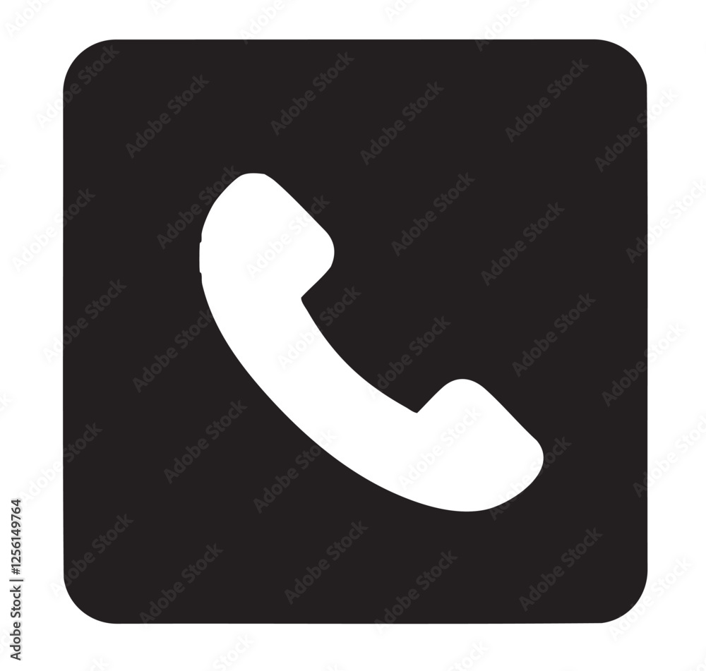 Black square phone icon vector illustration. Black square phone icon vector illustration.