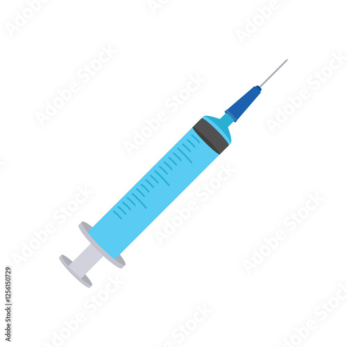 Injection, Medicine Flat Vector Illustration - Isolated