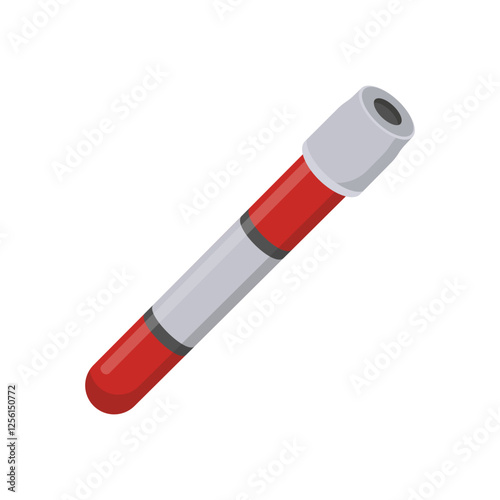 Blood Test Tubes, Medicine Flat Vector Illustration - Isolated