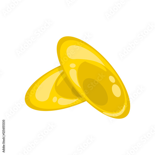Soft Gel Capsule, Medicine Flat Vector Illustration - Isolated