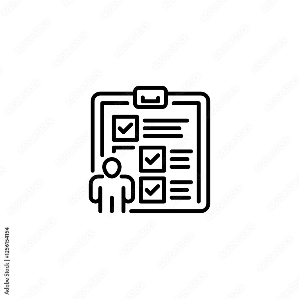 Accountability line icon. Universal creative premium symbol. Vector sign icon logo template. Vector illustration Accountability line icon. Universal creative premium symbol. Vector sign icon logo template. Vector illustration