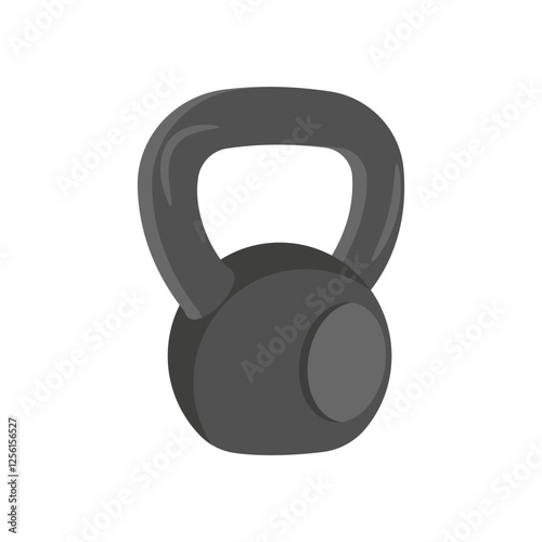 Kettle Bell, Fitness Flat Vector Illustration Isolated