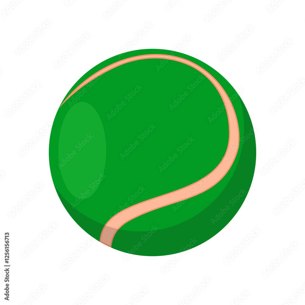 Tennis Ball, Fitness Flat Vector Illustration Isolated