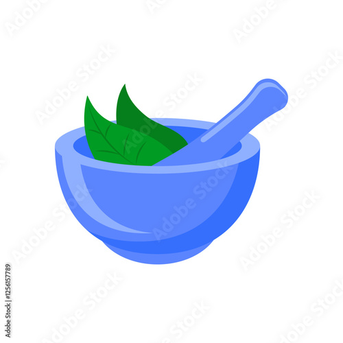 Herbal, Fitness Flat Vector Illustration Isolated