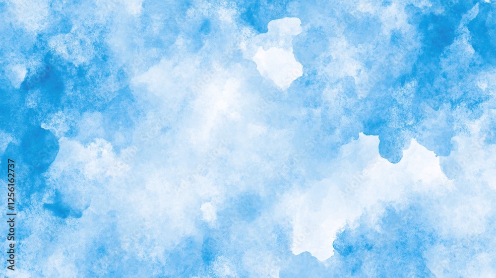 Fototapeta premium A serene blue abstract watercolor texture, evoking calmness and tranquility.