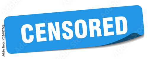 censored sticker. censored label