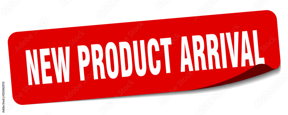new product arrival sticker. new product arrival label