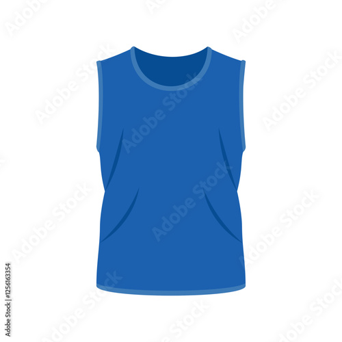 Sleeveless T shirt, Summer Flat Vector Illustration. Isolated