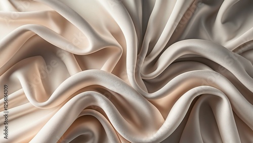 An Abstract macro image of flowing fabric curtains.
