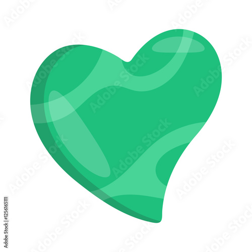 Gua Sha, Heart Shaped flat vector illustration isolated