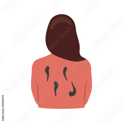 Leech Therapy flat vector illustration isolated