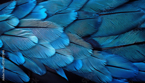 blue feathers with seen texture