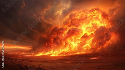 Inferno: A Fiery Apocalyptic Landscape