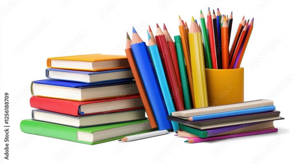 stack of books and pencils stack of books and pencils