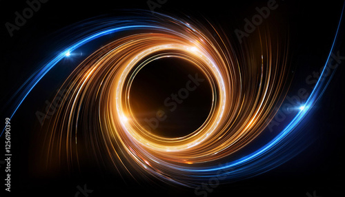 circle light effect background swirl glow magic line trail light effect motion