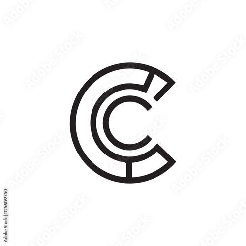 A creative vector logo design with "C" letter.