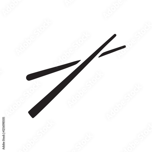 Chinese chopsticks icon black color outline. chopsticks flat vector icon. Simple line logo icon design vector illustration. chopsticks vector icons for web design isolated on white background.