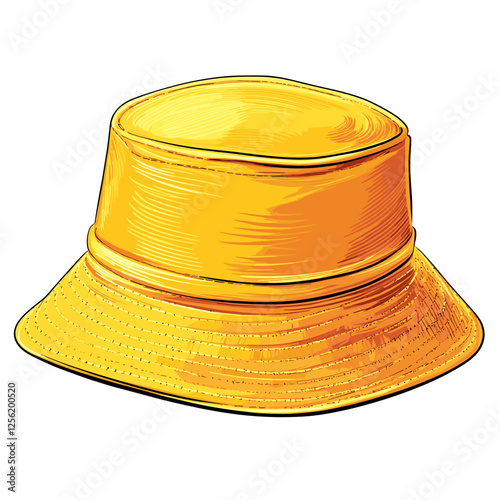 Bucket hat template vector illustration isolated on a white background