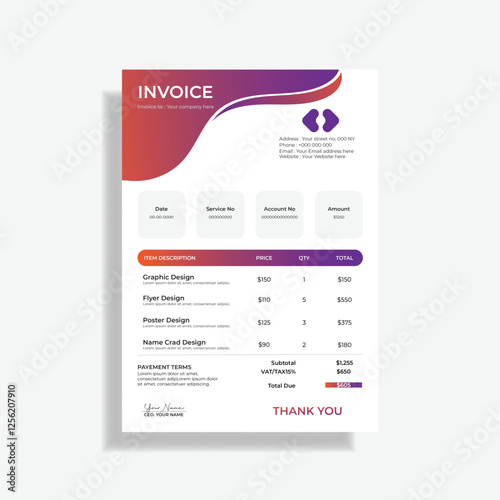 invoice template design