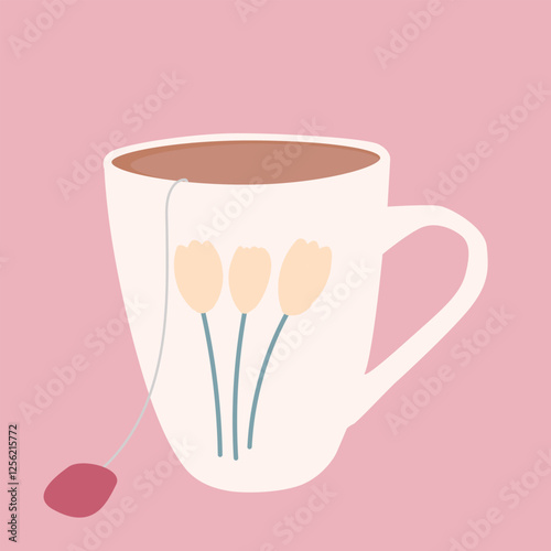 Cup of tea vector illustration  